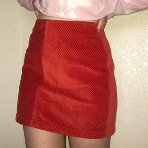 County Seat Orange Miniskirt